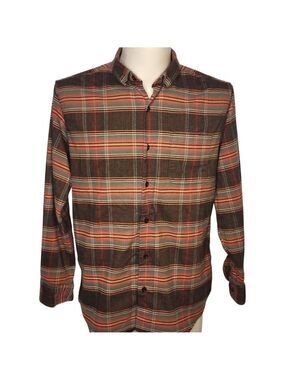 Men's Brown Plaid Shirt